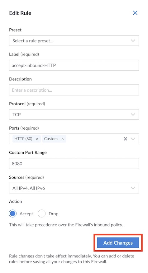 Save your Firewall rule edits.